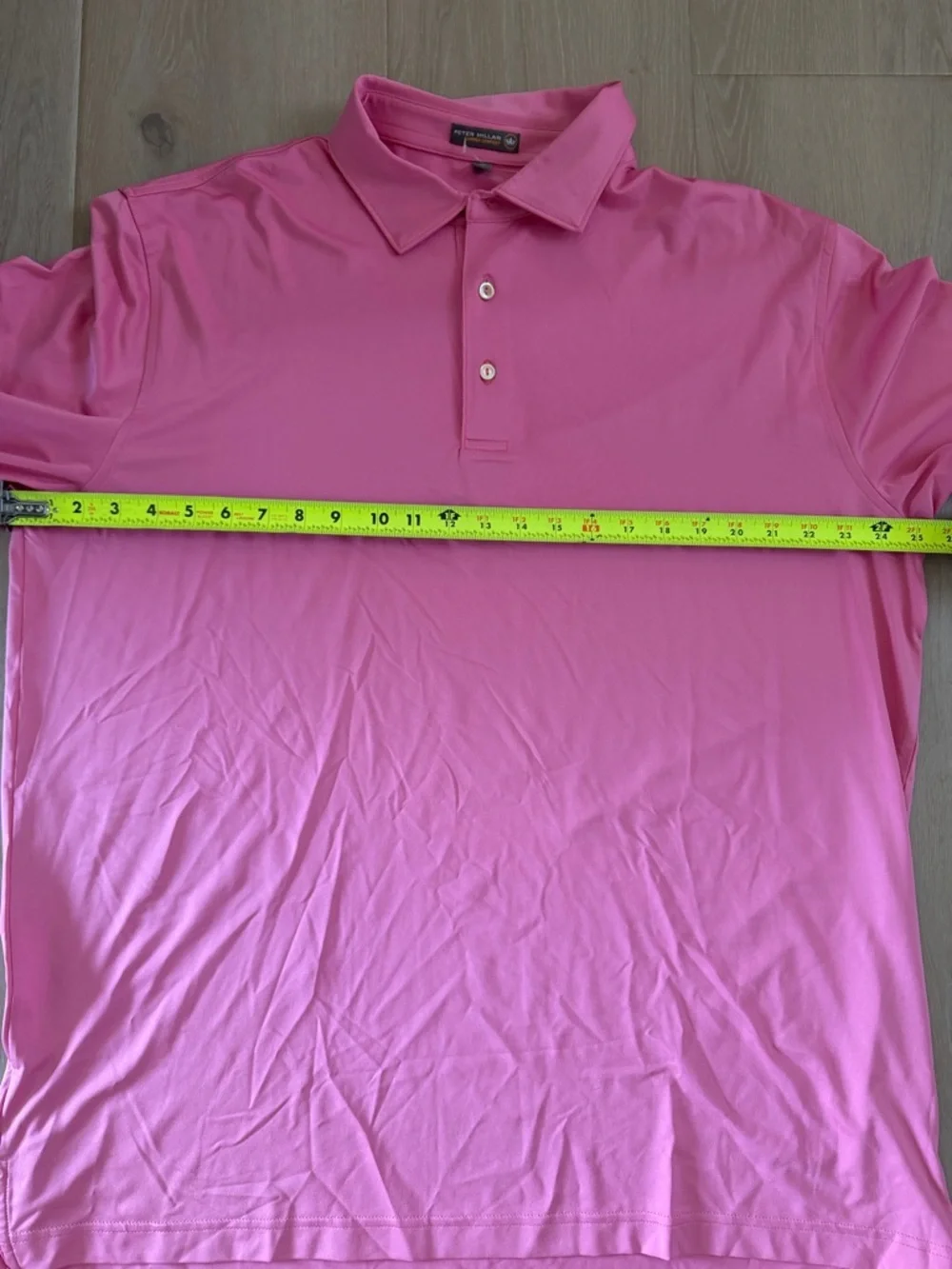 Peter Millar Summer Comfort Pink Long Sleeve Polo Shirt XL Performance Stretch